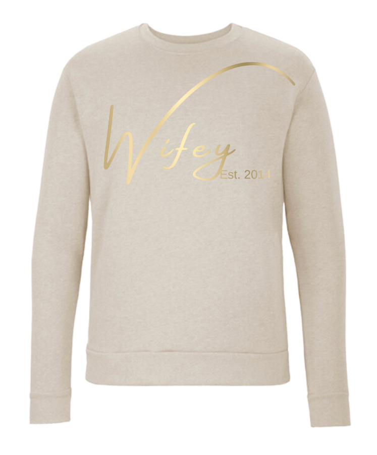 Wifey Sweatshirt - Beige